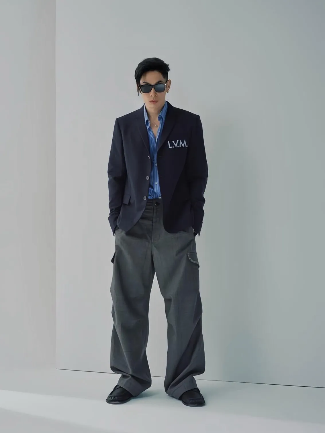 Louis Vuitton Pocket Embroidered Single Breasted Suit Jacket
